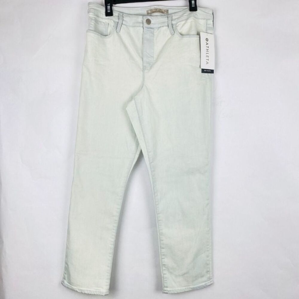 Athleta Jeans Sculptek Skinny Crop Jean Juniors 0 Blue Light Glacier Wash